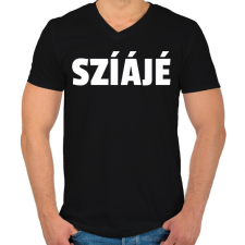 PRINTFASHION CIA - Férfi V-nyakú póló - Fekete férfi póló