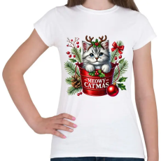 PRINTFASHION cica (1) - Női póló - Fehér