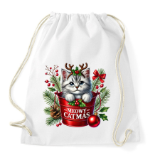 PRINTFASHION cica (1) - Sportzsák, Tornazsák - Fehér tornazsák