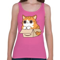 PRINTFASHION Cica a dobozban - Női atléta - Rózsaszín