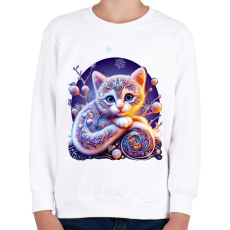 PRINTFASHION Cica alebrije stílusban - Gyerek pulóver - Fehér