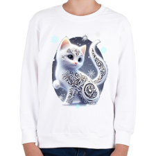 PRINTFASHION Cica alebrije stílusban - Gyerek pulóver - Fehér gyerek pulóver, kardigán