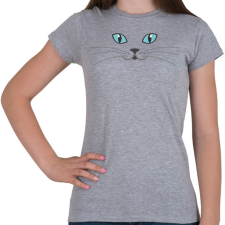 PRINTFASHION Cica arc - Női póló - Sport szürke női póló