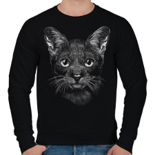 PRINTFASHION Cica arc sötét alaphoz - Férfi pulóver - Fekete férfi pulóver, kardigán