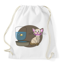 PRINTFASHION Cica és a Hal - Sportzsák, Tornazsák - Fehér tornazsák