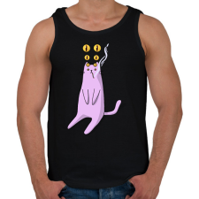 PRINTFASHION Cica és cigi - Férfi atléta - Fekete atléta, trikó