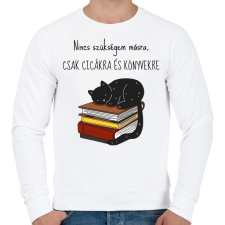 PRINTFASHION Cica és Könyv - Férfi pulóver - Fehér férfi pulóver, kardigán