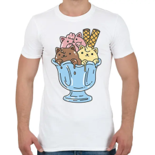 PRINTFASHION Cica fagyi - Férfi póló - Fehér férfi póló
