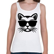 PRINTFASHION Cica Fej - Női atléta - Fehér női trikó