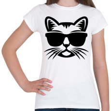 PRINTFASHION Cica Fej - Női póló - Fehér
