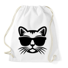 PRINTFASHION Cica Fej - Sportzsák, Tornazsák - Fehér tornazsák