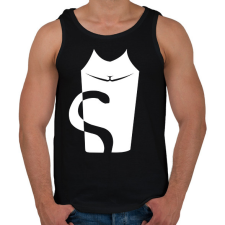 PRINTFASHION cica - Férfi atléta - Fekete atléta, trikó