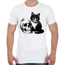 PRINTFASHION Cica - Férfi póló - Fehér férfi póló