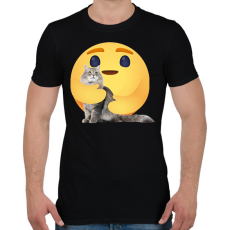 PRINTFASHION Cica - Férfi póló - Fekete