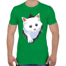 PRINTFASHION Cica - Férfi póló - Zöld férfi póló