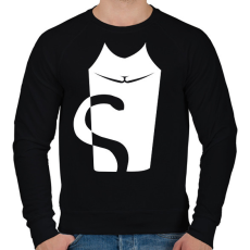 PRINTFASHION cica - Férfi pulóver - Fekete