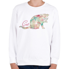 PRINTFASHION Cica - Gyerek pulóver - Fehér