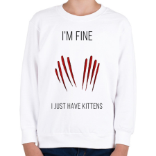 PRINTFASHION Cica karmolás - Gyerek pulóver - Fehér gyerek pulóver, kardigán