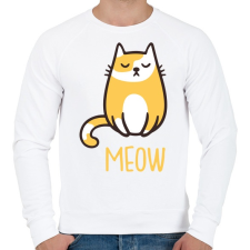PRINTFASHION Cica - meow - Férfi pulóver - Fehér férfi pulóver, kardigán