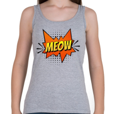 PRINTFASHION Cica meow - Női atléta - Sport szürke női trikó
