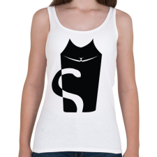 PRINTFASHION cica - Női atléta - Fehér női trikó