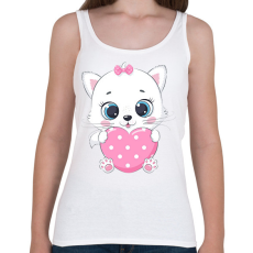 PRINTFASHION Cica - Női atléta - Fehér