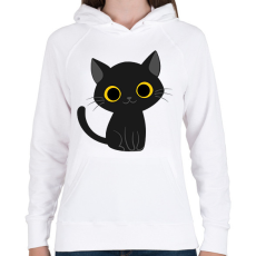 PRINTFASHION Cica - Női kapucnis pulóver - Fehér