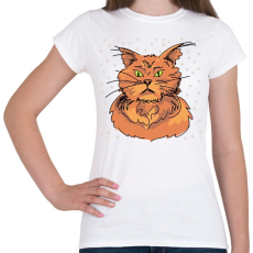 PRINTFASHION Cica - Női póló - Fehér