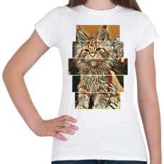 PRINTFASHION Cica - Női póló - Fehér