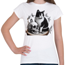 PRINTFASHION Cica - Női póló - Fehér női póló