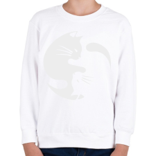 PRINTFASHION Cica ölelés jin jang jel - Gyerek pulóver - Fehér gyerek pulóver, kardigán