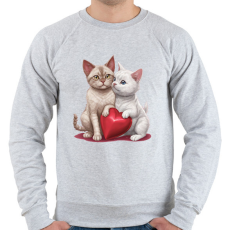 PRINTFASHION cica pár - Férfi pulóver - Sport szürke