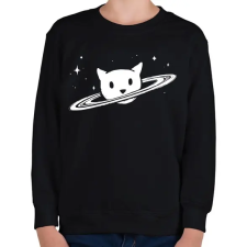 PRINTFASHION Cica planéta - Gyerek pulóver - Fekete gyerek pulóver, kardigán