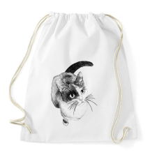 PRINTFASHION Cica - Sportzsák, Tornazsák - Fehér tornazsák