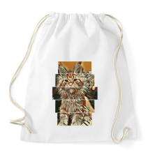 PRINTFASHION Cica - Sportzsák, Tornazsák - Fehér tornazsák