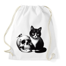 PRINTFASHION Cica - Sportzsák, Tornazsák - Fehér tornazsák
