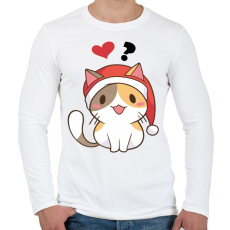 PRINTFASHION Cica - szeretsz ? - Férfi hosszú ujjú póló - Fehér