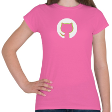 PRINTFASHION Cica sziluett  - Női póló - Rózsaszín női póló