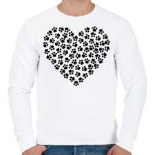 PRINTFASHION Cica szív - Férfi pulóver - Fehér férfi pulóver, kardigán