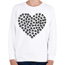 PRINTFASHION Cica szív - Gyerek pulóver - Fehér gyerek pulóver, kardigán
