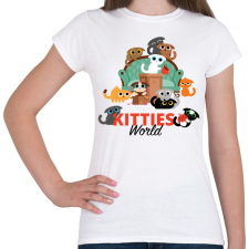 PRINTFASHION Cica világ - Női póló - Fehér női póló