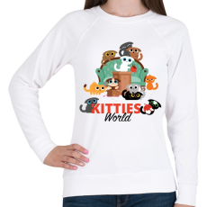 PRINTFASHION Cica világ - Női pulóver - Fehér