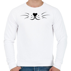 PRINTFASHION cicafej - Férfi pulóver - Fehér