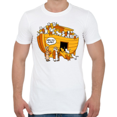 PRINTFASHION Cicafüggőség -Mózes - Férfi póló - Fehér