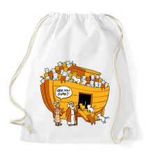 PRINTFASHION Cicafüggőség -Mózes - Sportzsák, Tornazsák - Fehér tornazsák