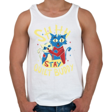 PRINTFASHION Cicák - buliznak - Férfi atléta - Fehér