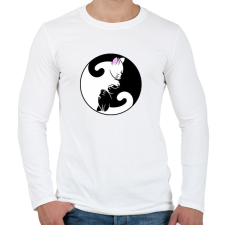 PRINTFASHION Cicák - Férfi hosszú ujjú póló - Fehér férfi póló