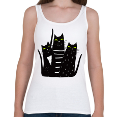 PRINTFASHION Cicák - Női atléta - Fehér