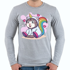 PRINTFASHION Cicakornis - Férfi hosszú ujjú póló - Sport szürke férfi póló