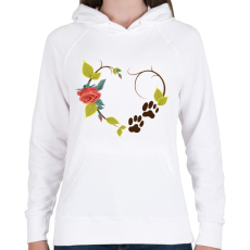 PRINTFASHION Cicalábnyom - Női kapucnis pulóver - Fehér